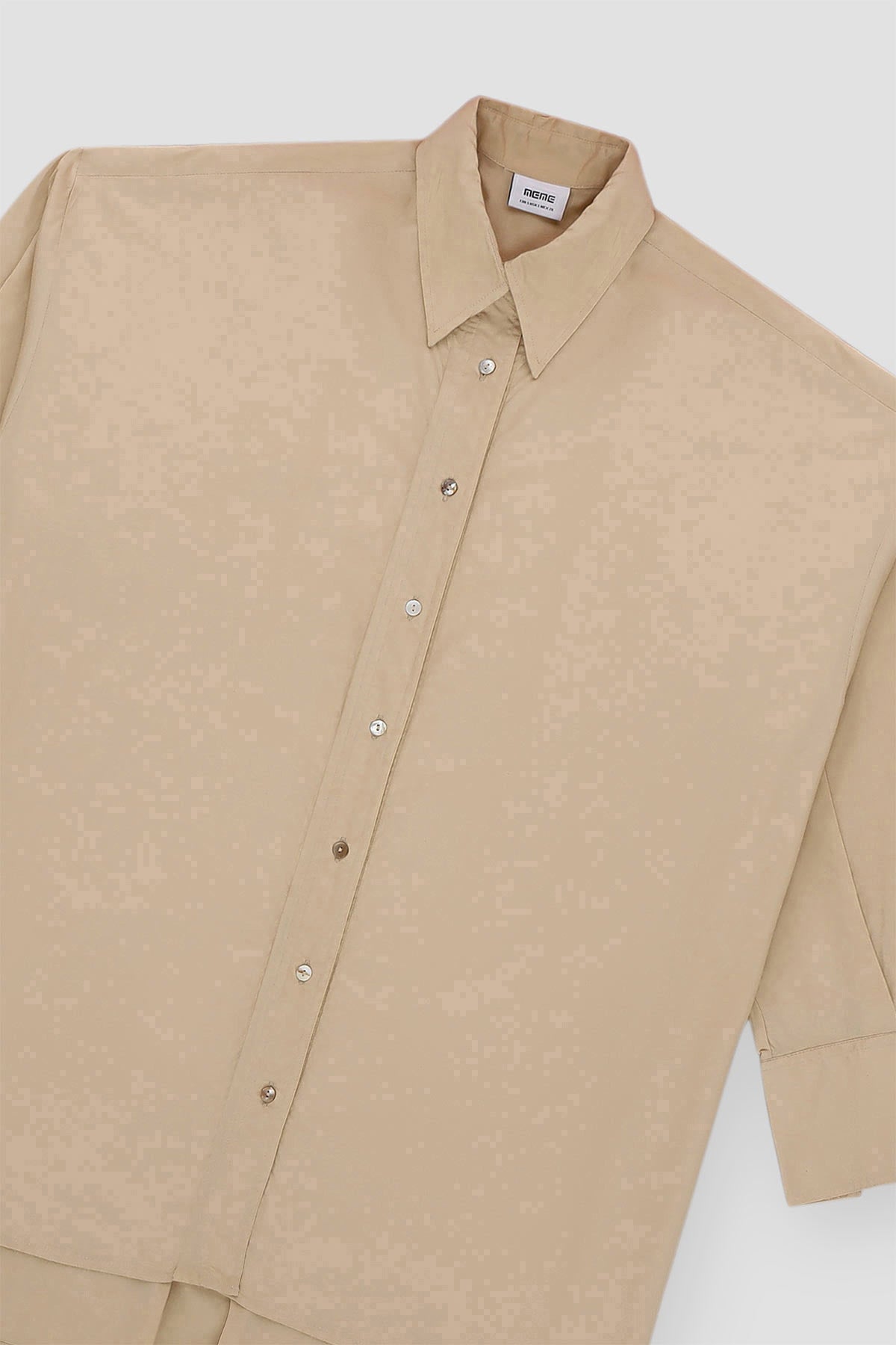 Solid Drop Cut Shirt For Women - Beige