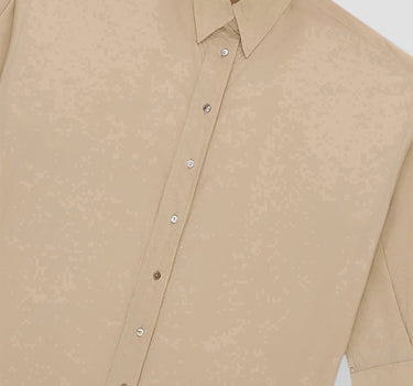 Solid Drop Cut Shirt For Women - Beige 