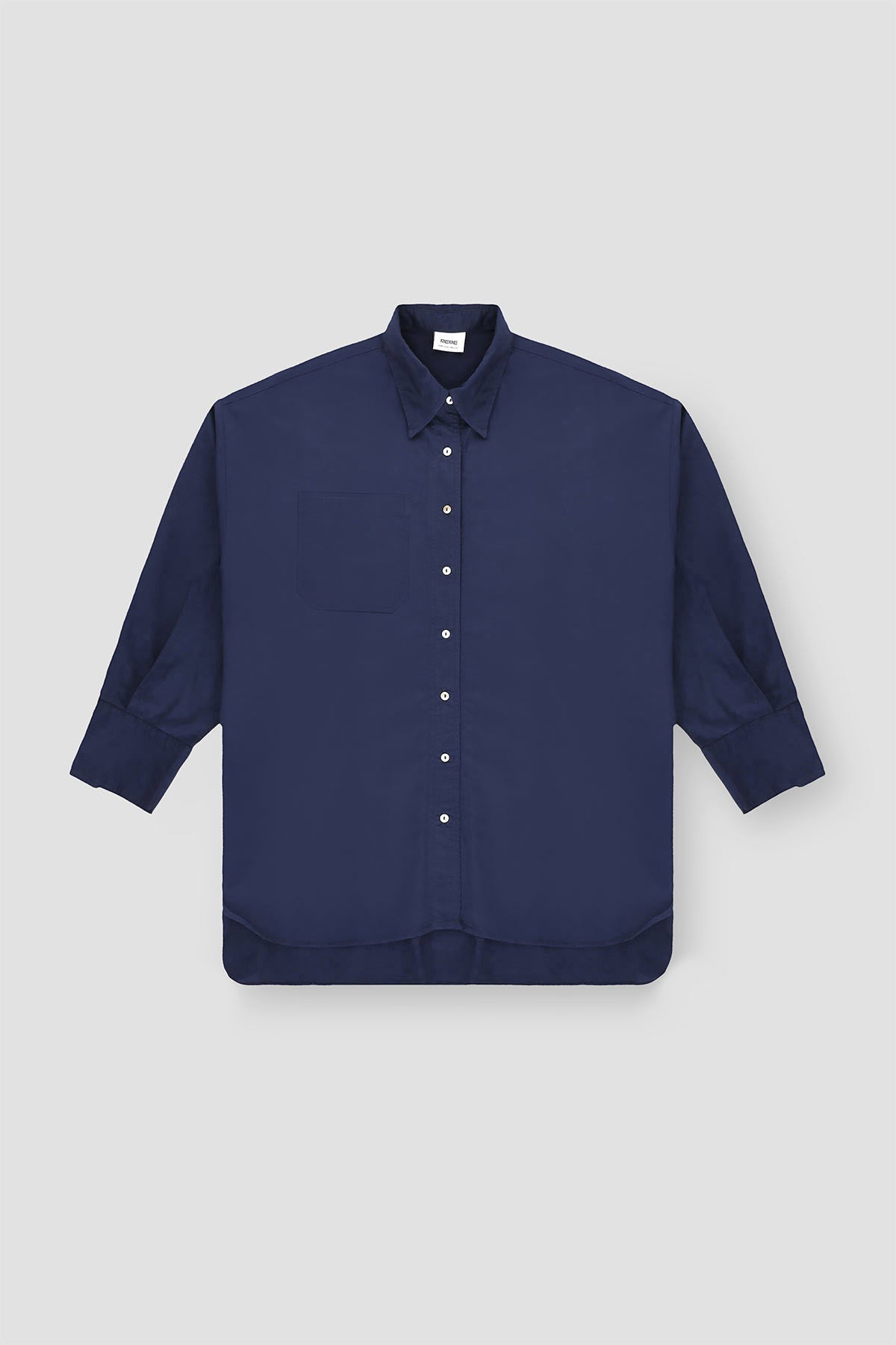 Solid Drop Cut Shirt For Women - Navy