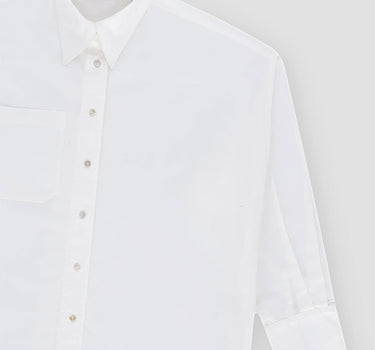 Solid Drop Cut Shirt For Women - White 