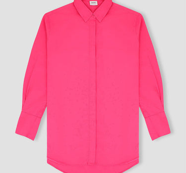 Solid Drop Cut Concealed placket Shirt For Women - Pink 