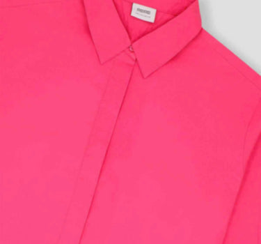 Solid Drop Cut Concealed placket Shirt For Women - Pink 