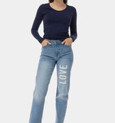 Regular Jeans For Women - Light Blue - MEME
