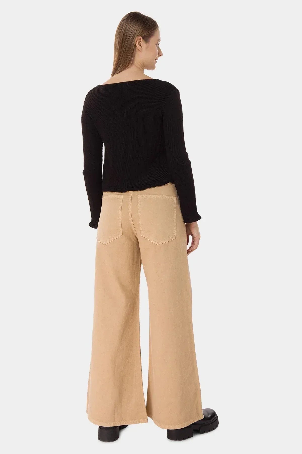 Wide Leg Trouser For Women - Sand - MEME