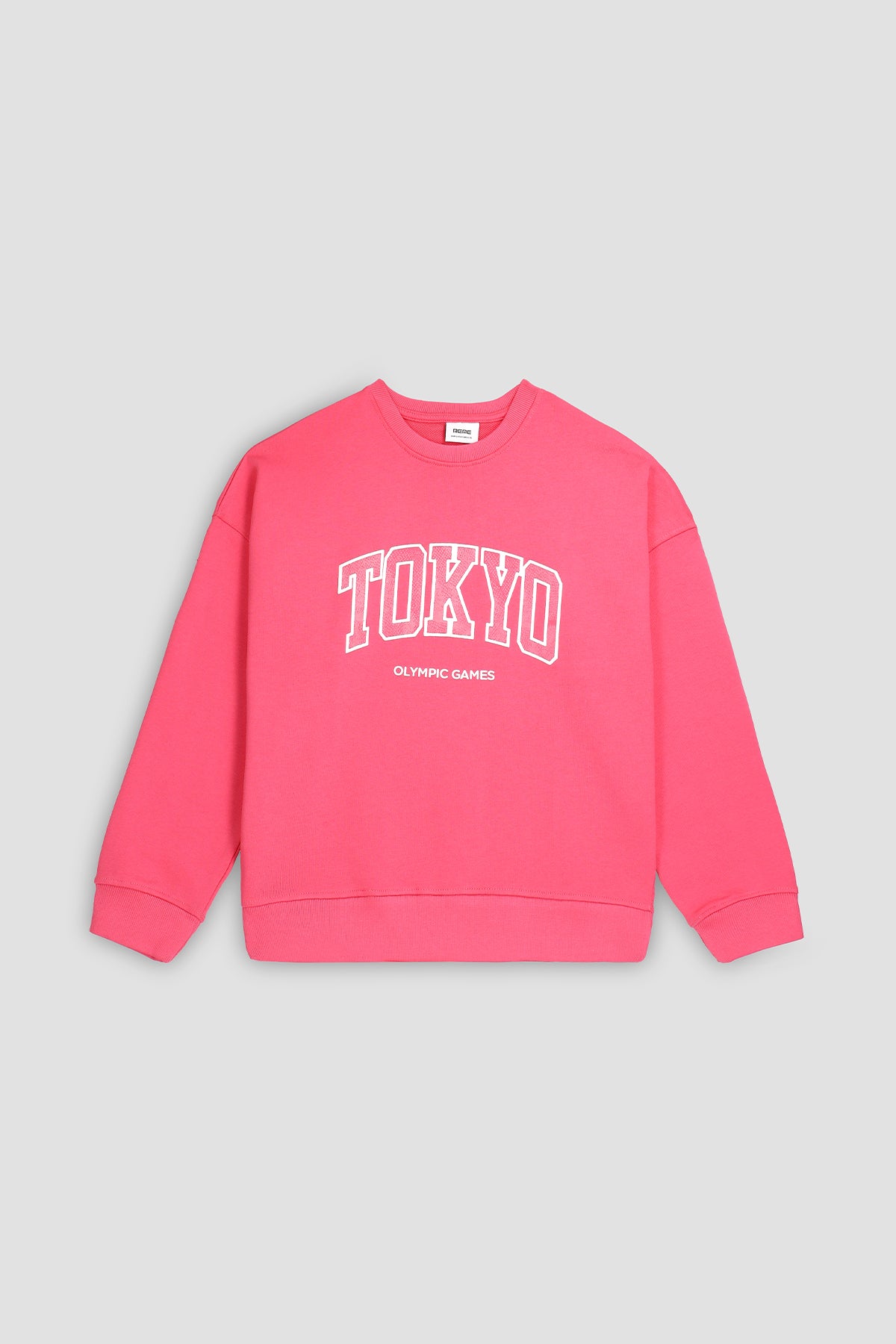 Printed Sweatshirt For Women - HOT PINK