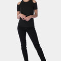 Solid T-Shirt For Women - Black - MEME