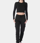 Cargo Jogg Trouser For Women - Black - MEME