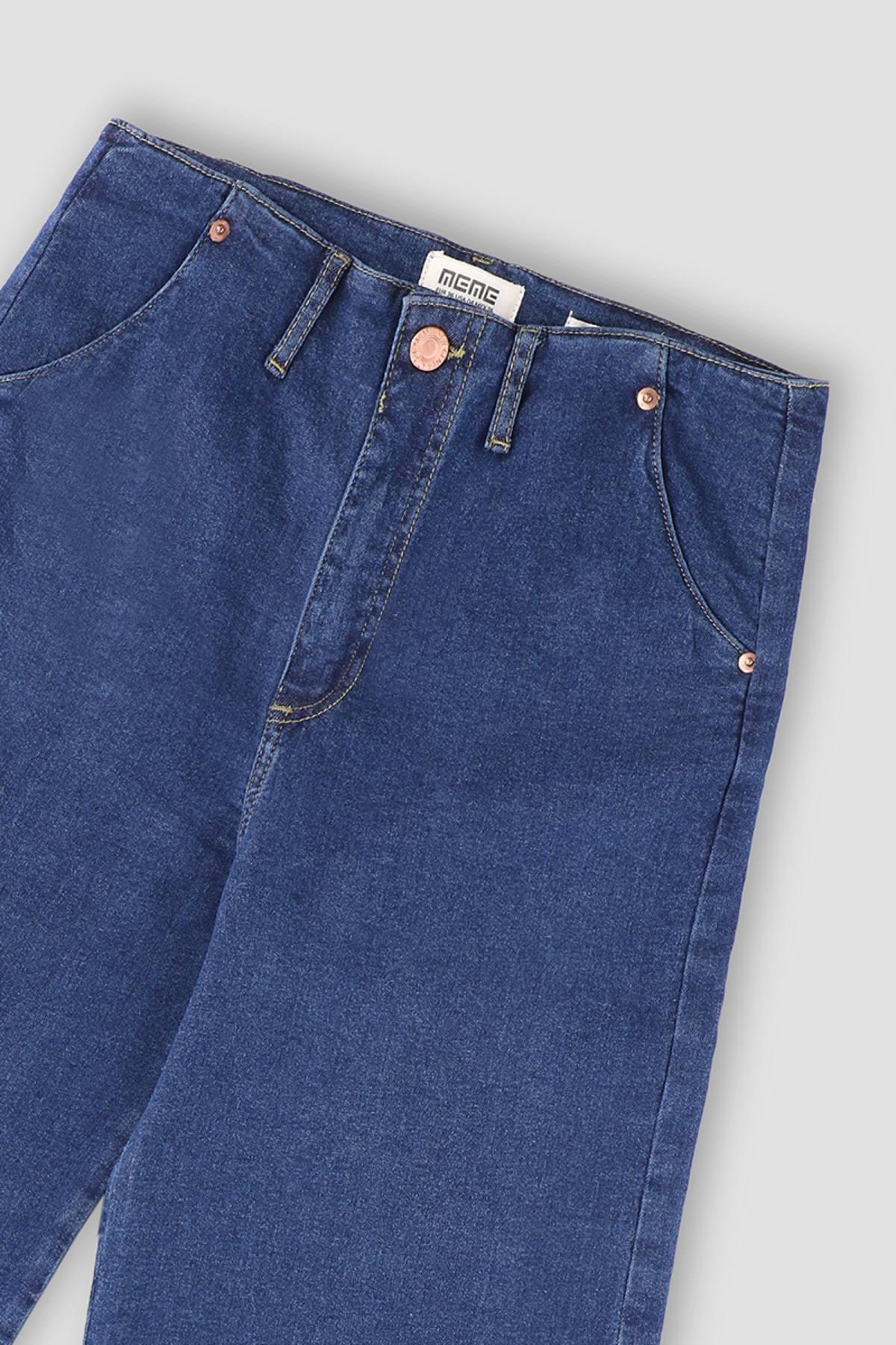 Wide Leg Jeans For Women - Blue - MEME