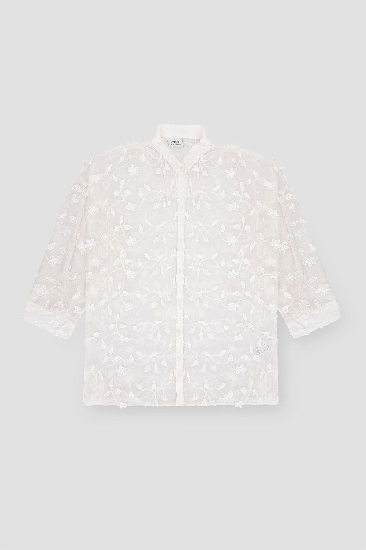 Women Embroidered Organza Shirt