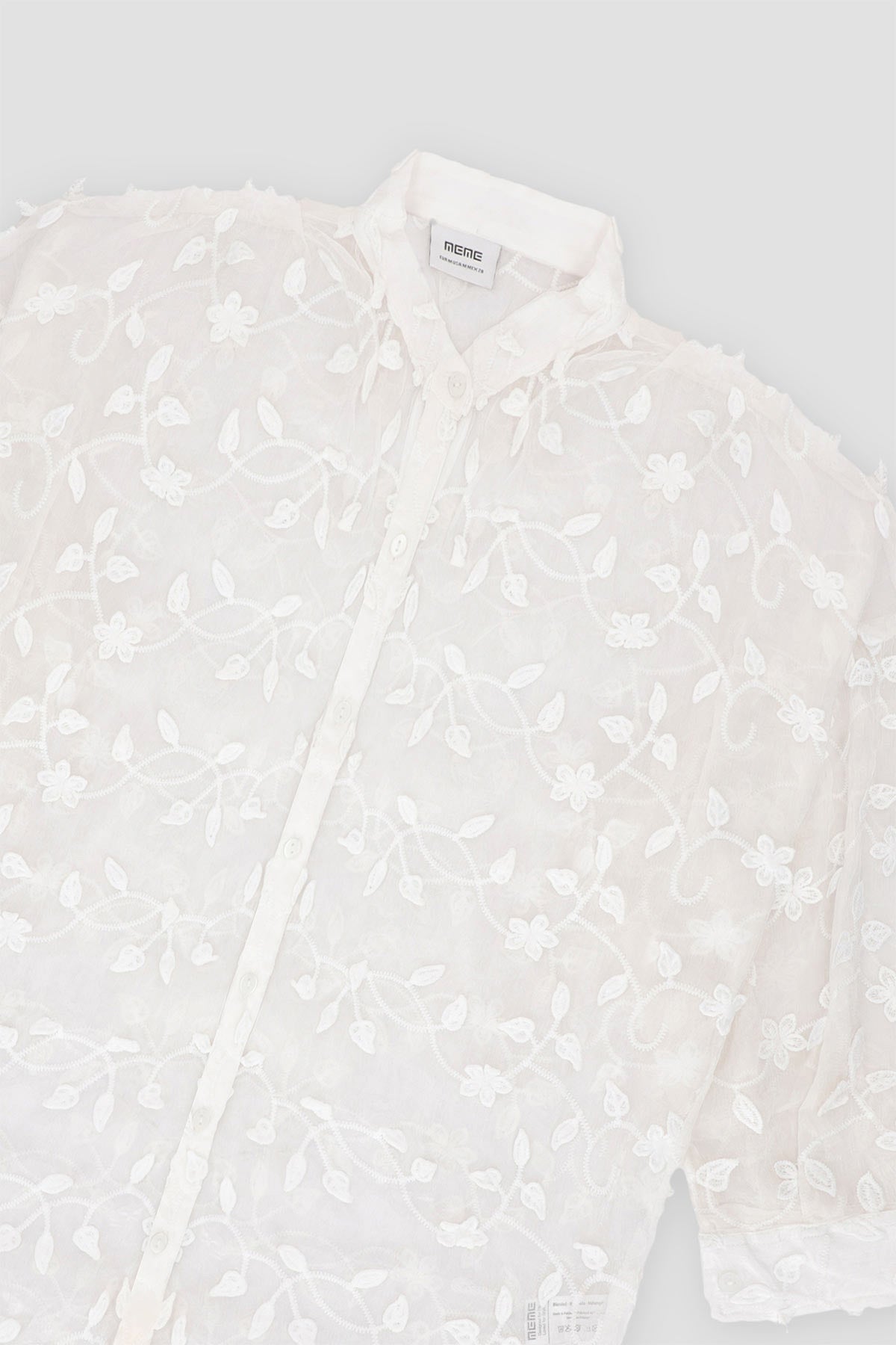 Women Embroidered Organza Shirt