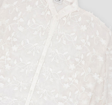 Women Embroidered Organza Shirt 