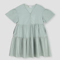 Solid Frill Dress 