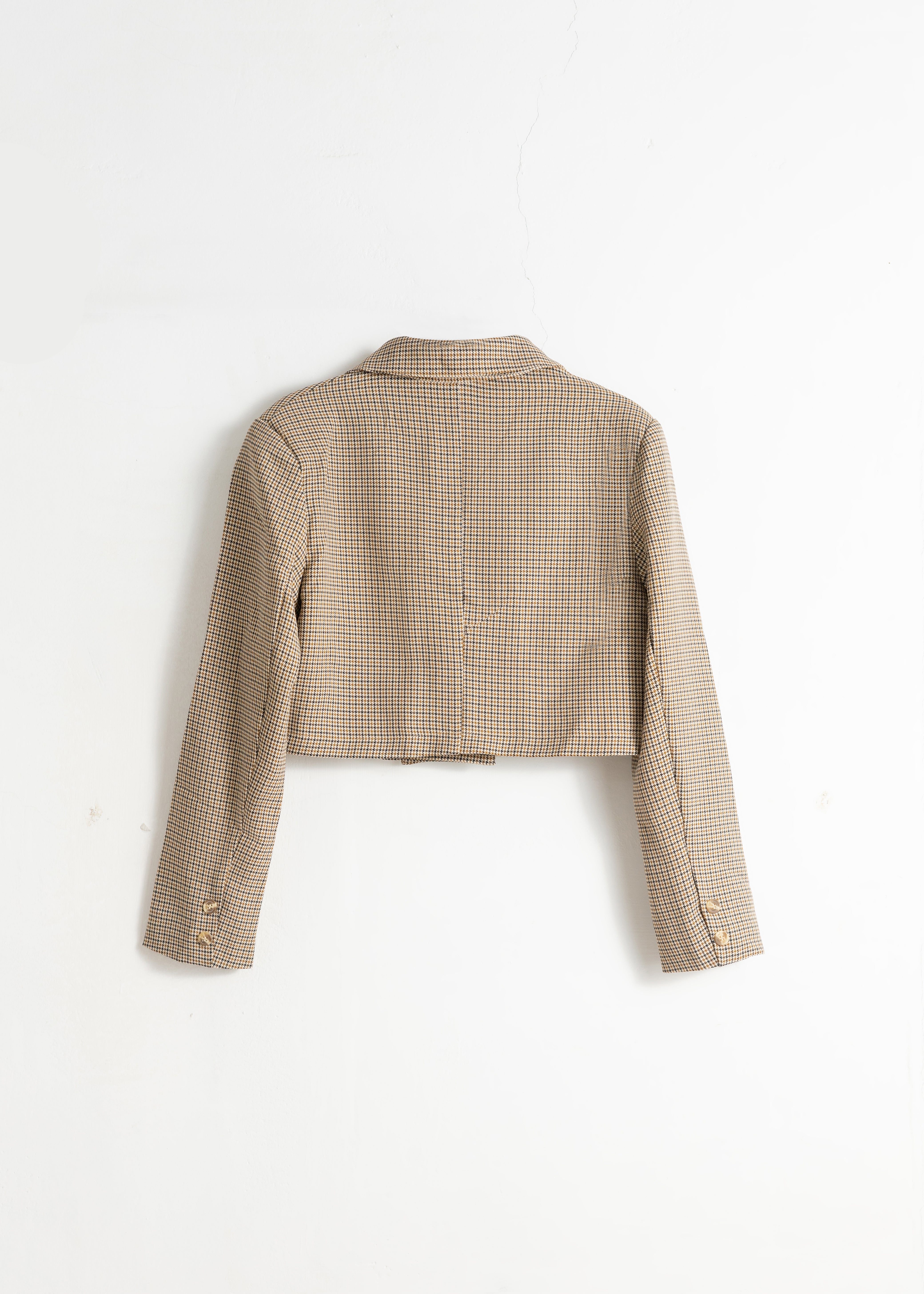 Cropped Blazer For Women  - Beige