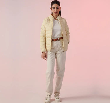 Puffer Jacket For Women - Ivory