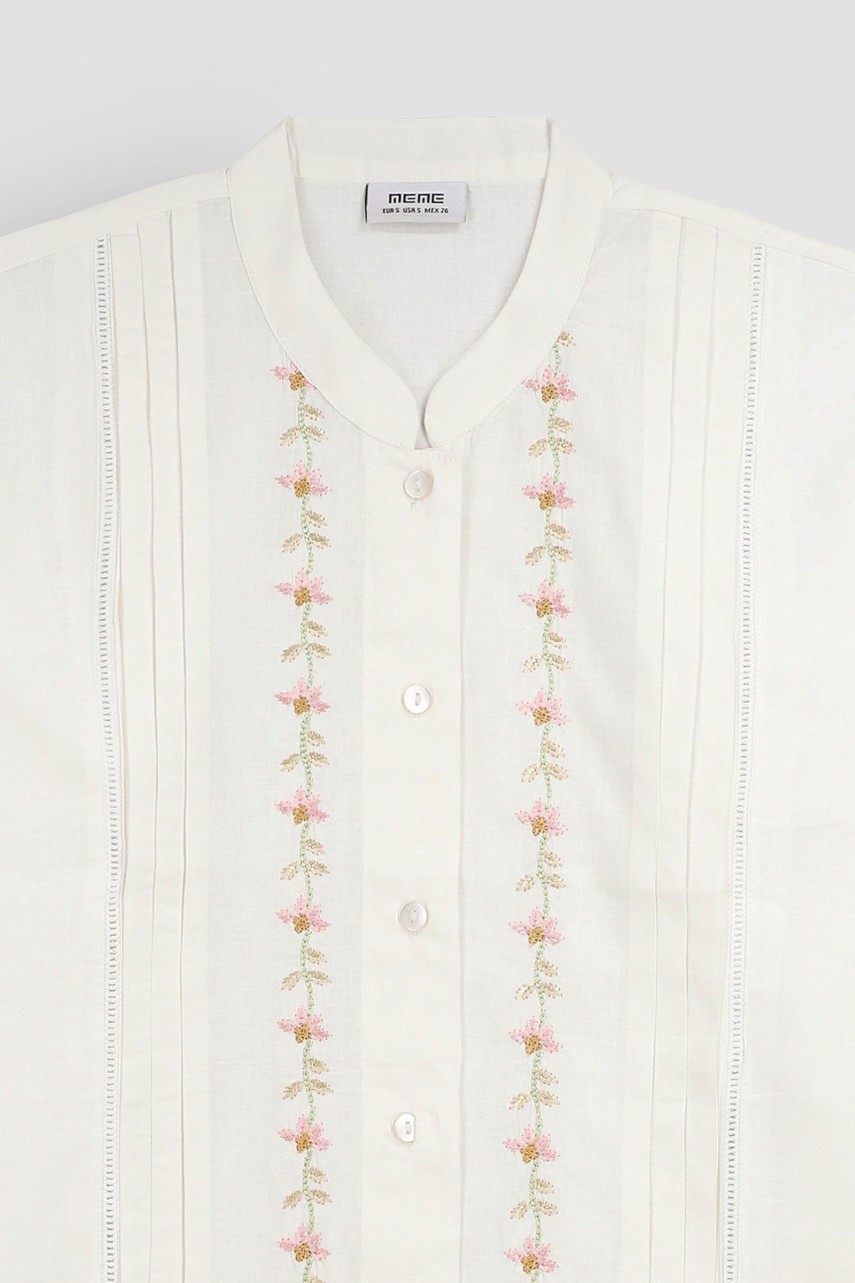 Embroiderd Shirt For Women - WHITE