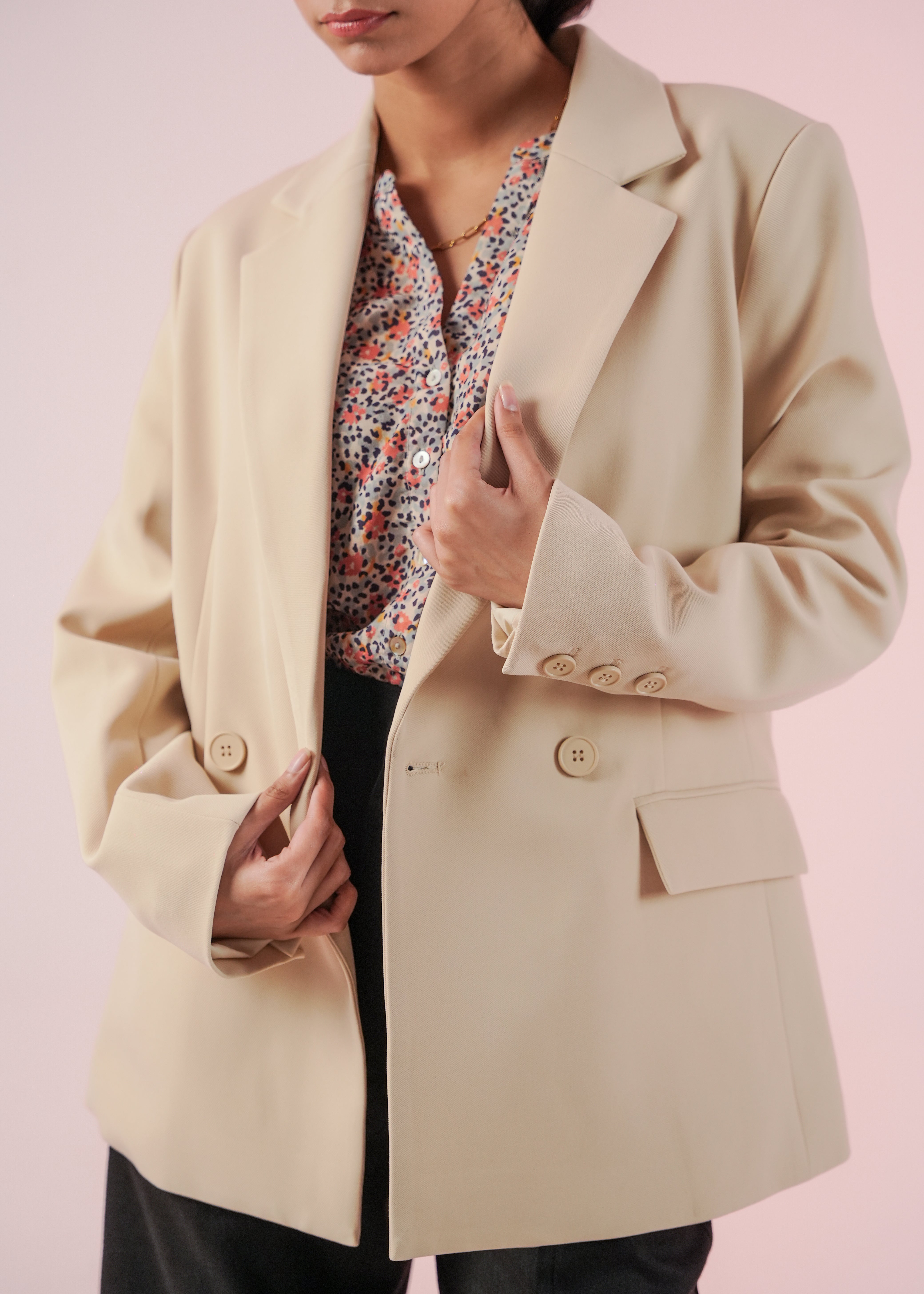 Amedea Blazer For Women - Beige