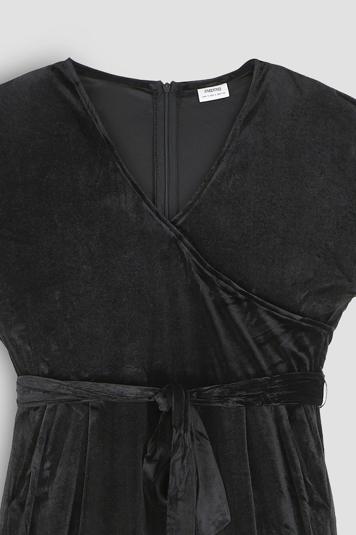 Velvet Jumpsuit For Women - BLACK