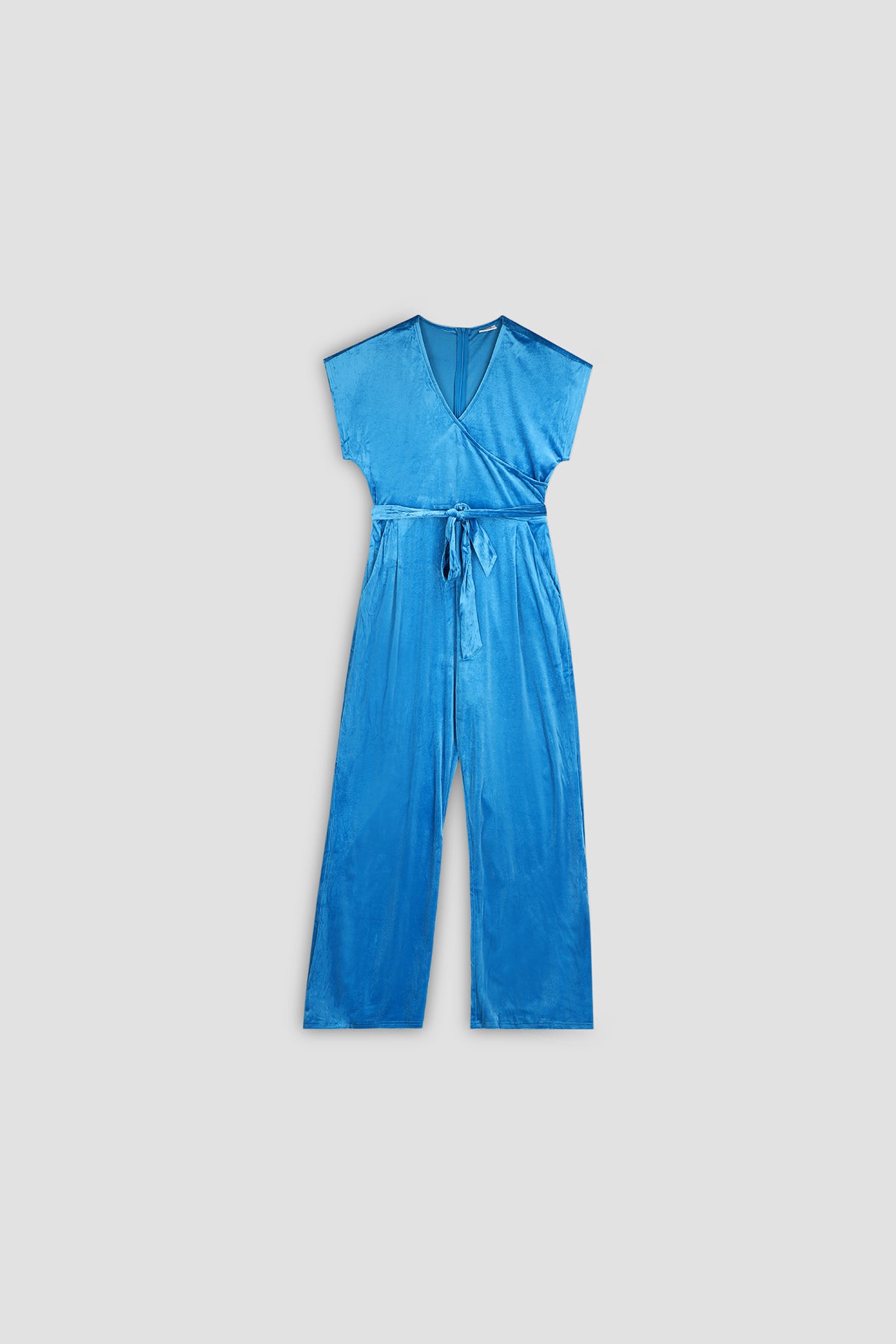 Velvet Jumpsuit For Women - BLUE