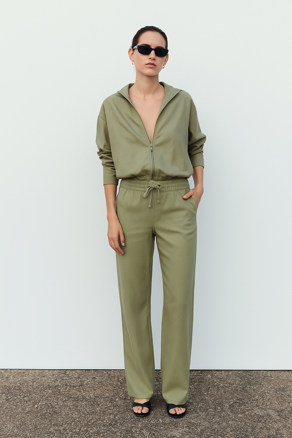 Straight Leg Trouser for women - Sea Grass