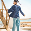 Polka Dot Ruching Blouse 