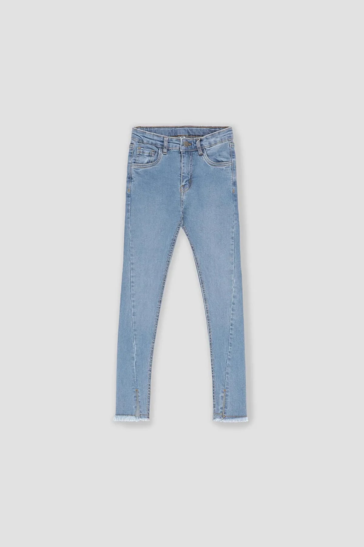 Light Wash Flared Denim Jeans For Girl - Mid Blue