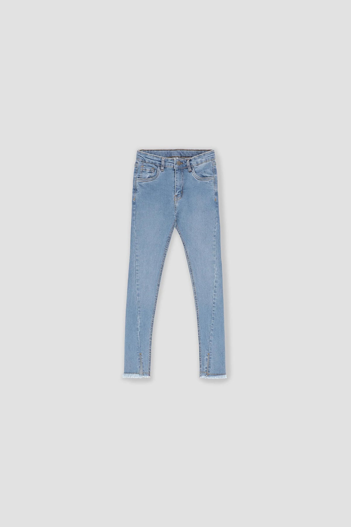 Light Wash Flared Denim Jeans For Girl - Mid Blue