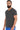 Solid V Neck T-Shirt For Men - Charcoal