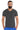 Solid V Neck T-Shirt For Men - Charcoal 