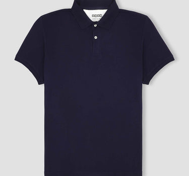 Solid Polo For Men - Blue 