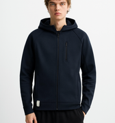 Zipper Hoodie for Men Dark Model Pose