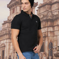 Solid Polo T-Shirt For Men - Black 