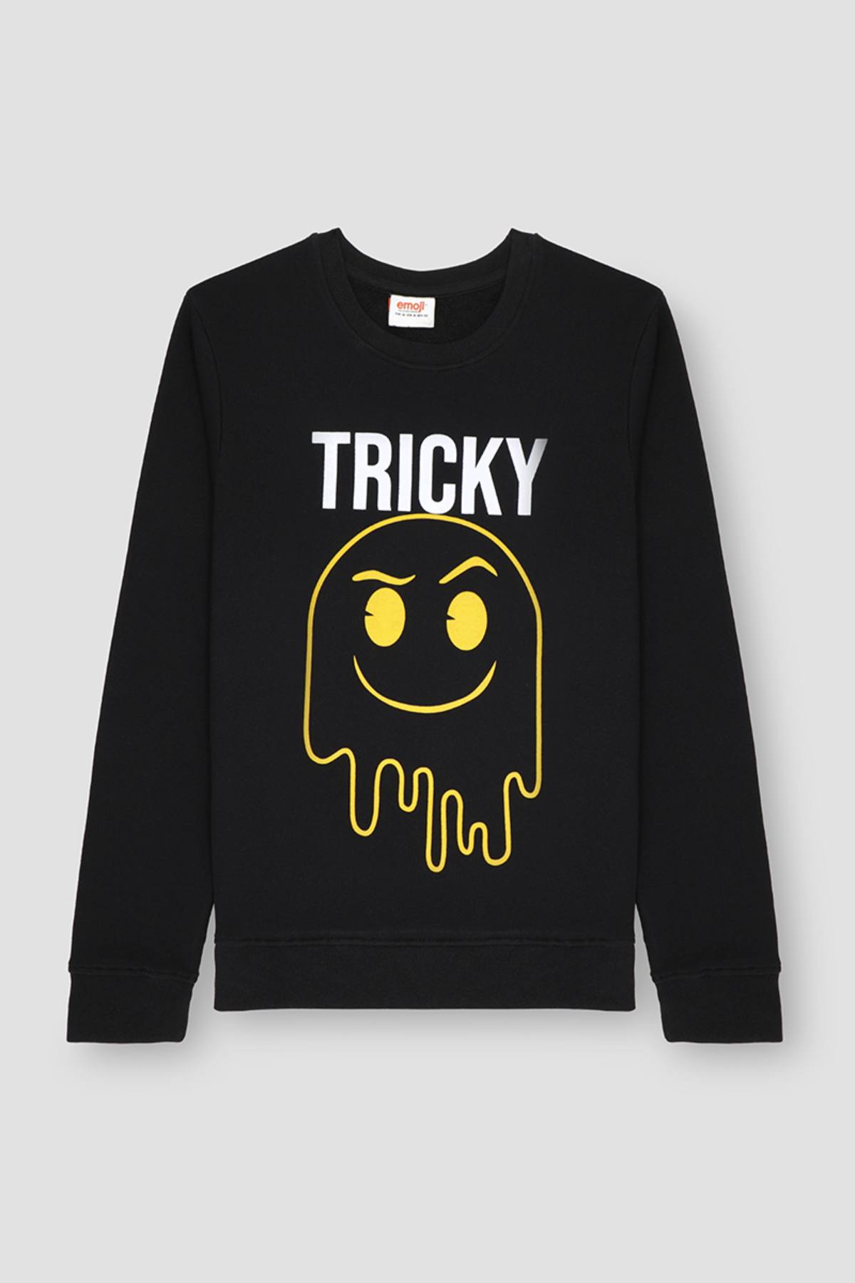 Printed Sweatshirt For Men - Black