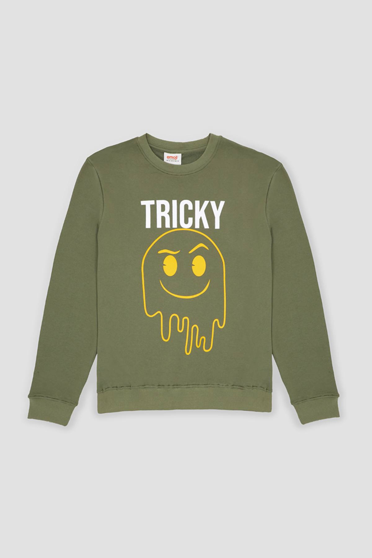 Printed Sweatshirt For Men - Deep Lichen