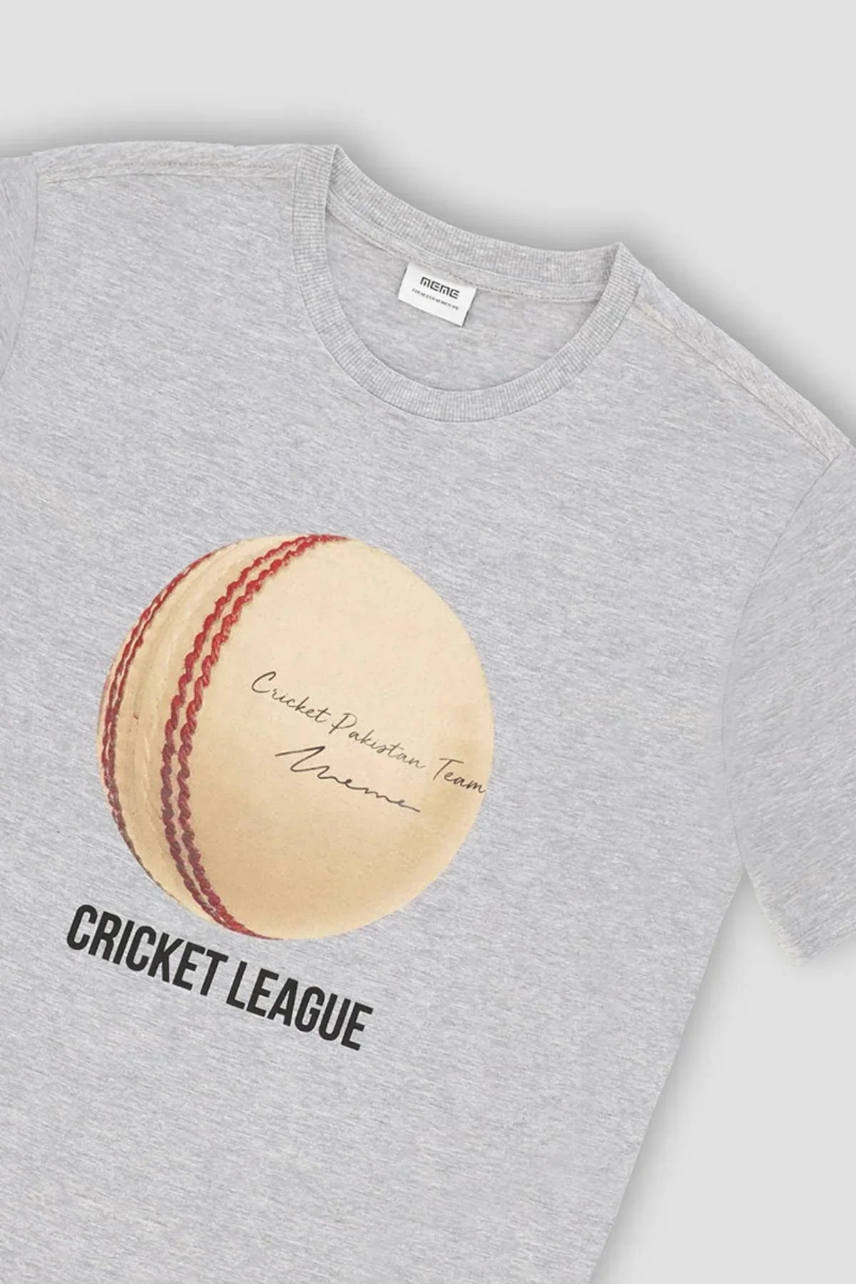 Printed T-Shirt For Men - Heather Grey - MEME