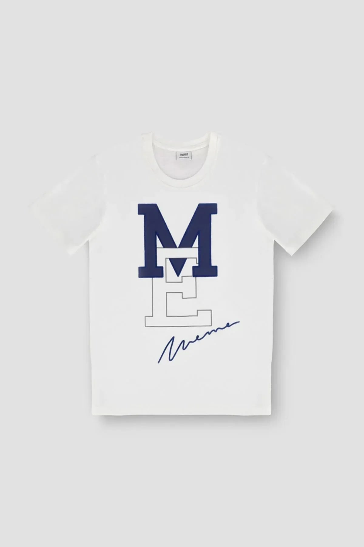 Printed T-Shirt For Men - White - MEME