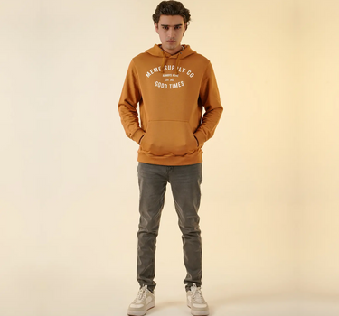 Good Times Hoodie For Men - Almond