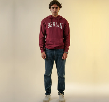 Pullover Hoodie For Men - Burgundy