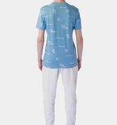 Printed T-Shirt For Men - Blue - MEME