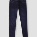 Wash Skinny Fit Jeans For Men - Dark Blue 