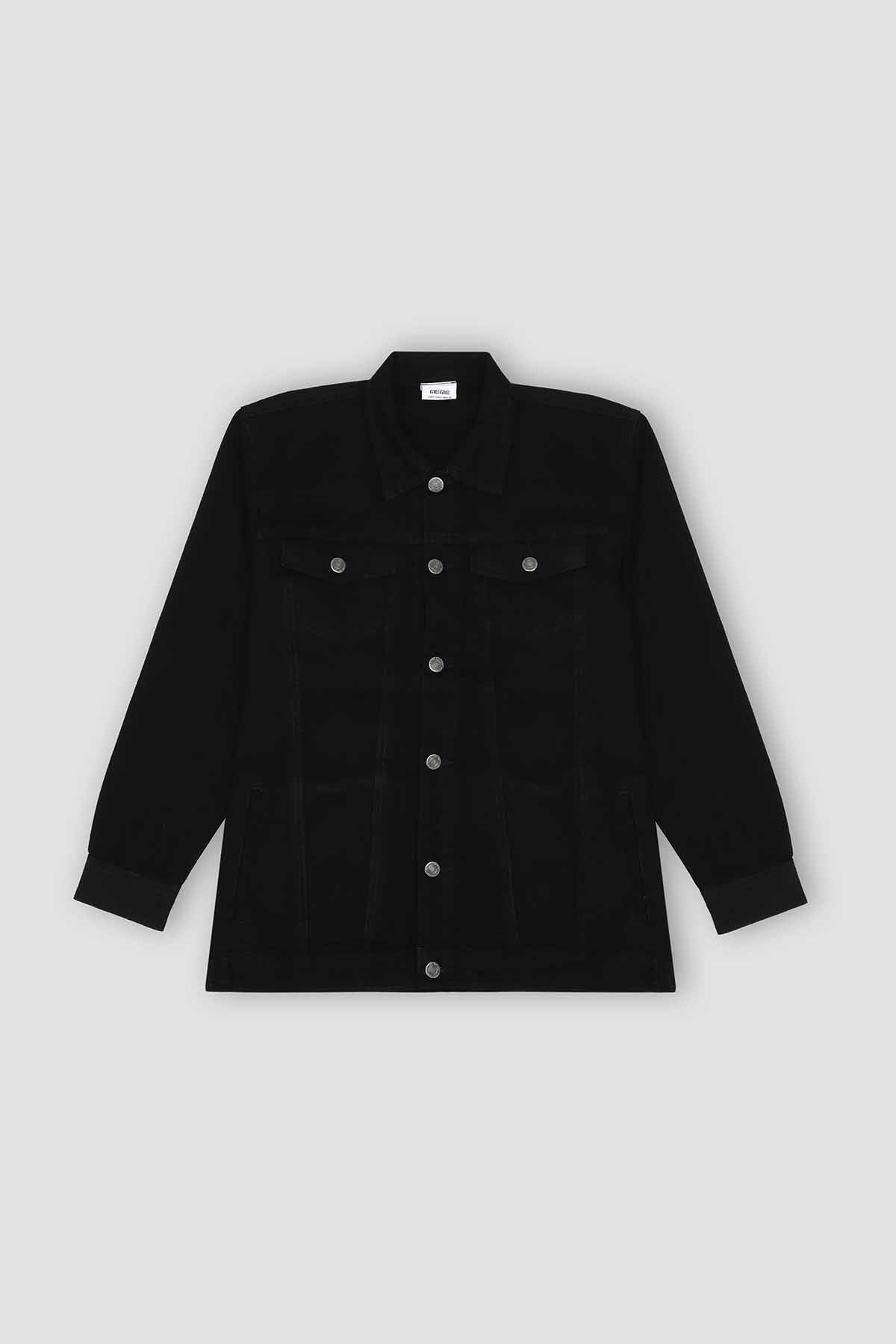 Danim Flap Pockets & Welt Pockets Regular Collar Jacket For Men - Black