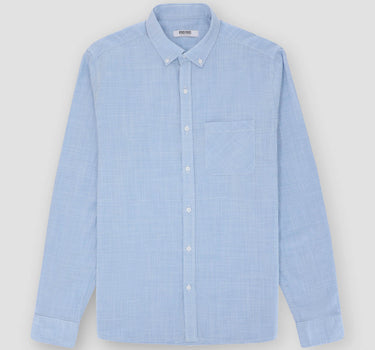 Full Sleeve Check Button Down Shirt For Men -Blue 