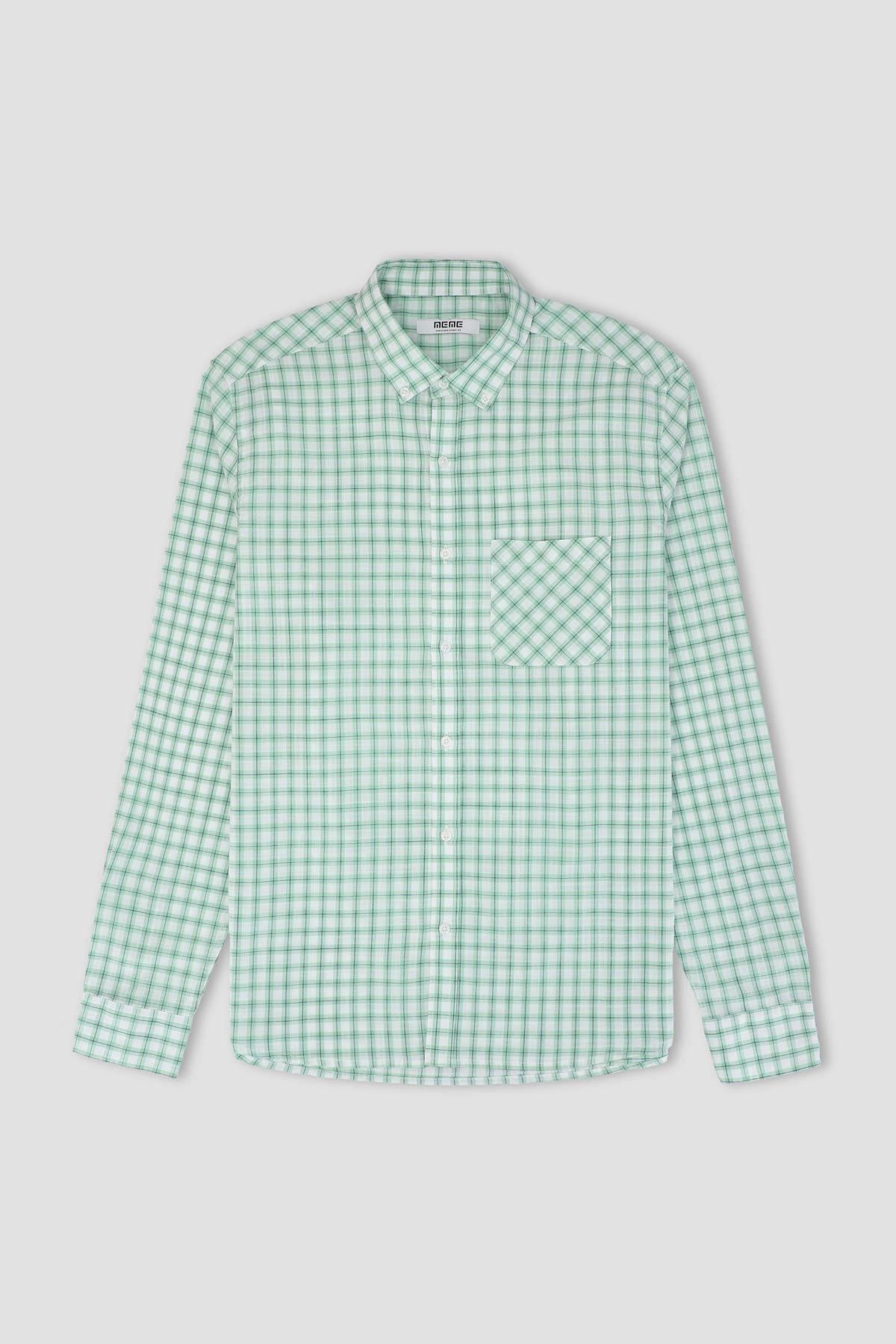 Men Checkered Button Down Shirt 