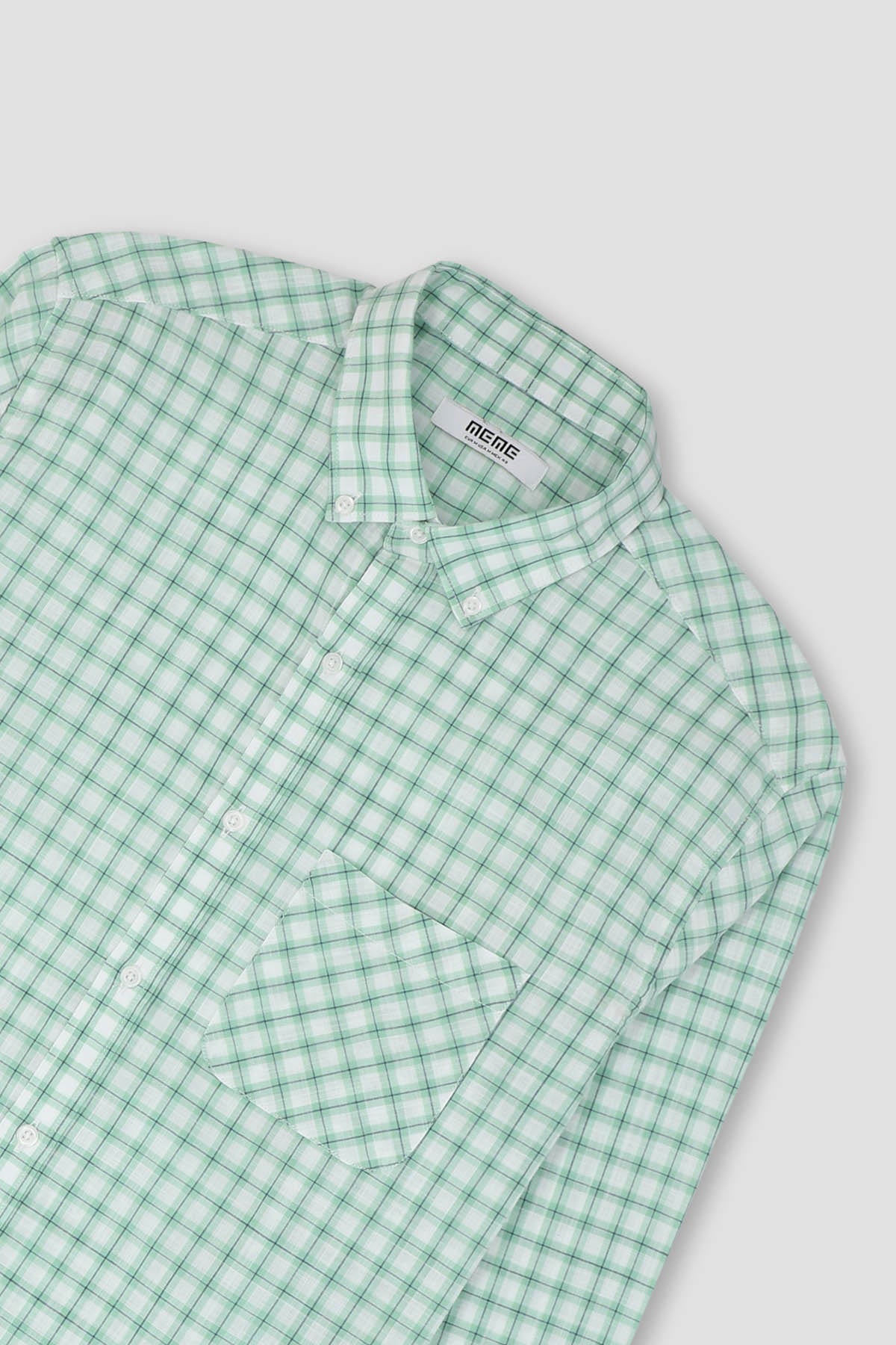 Men Checkered Button Down Shirt 