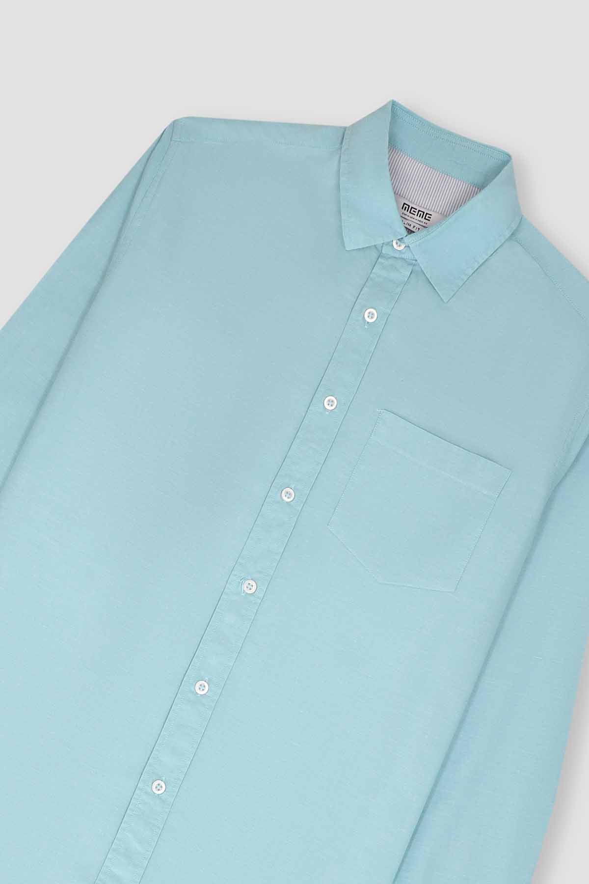 Men's Solid Button Down Shirt