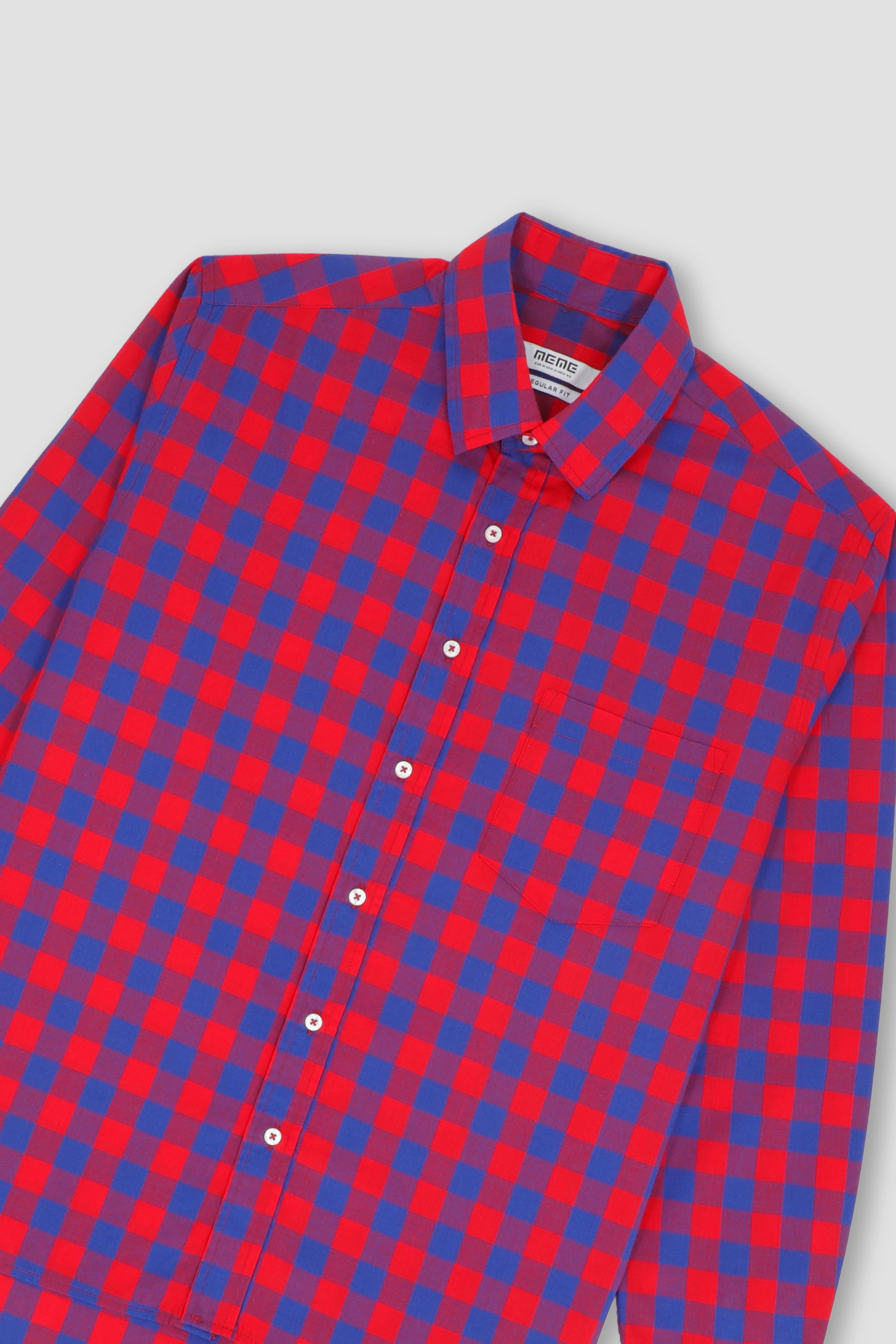 Check Shirt For Men - Red