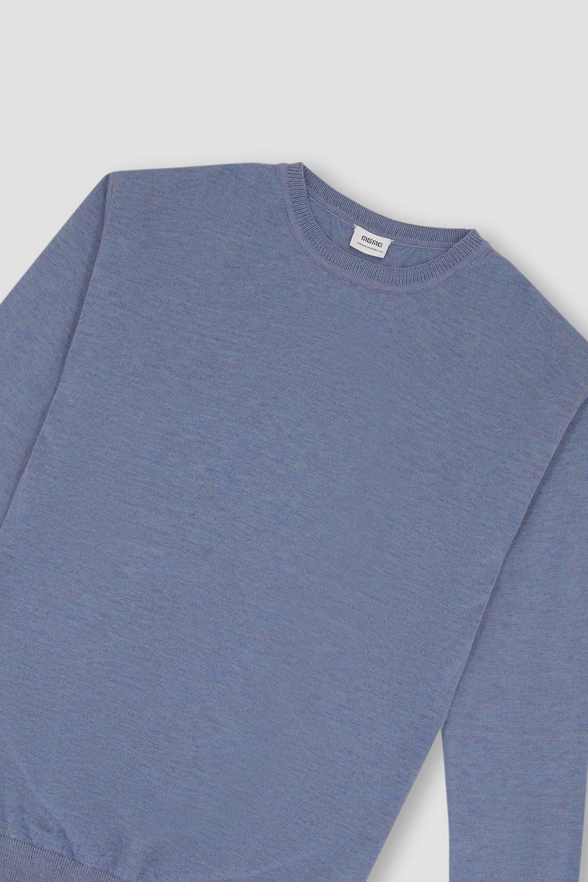 Pullover Crew Neck Sweater For Men - Blue 