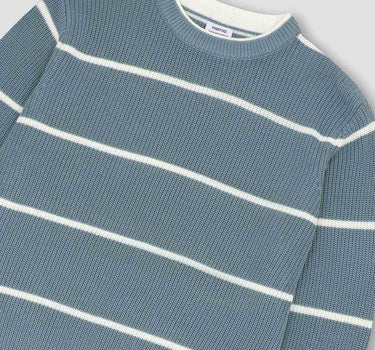 Pullover Stripe Sweater For Men - Grey 