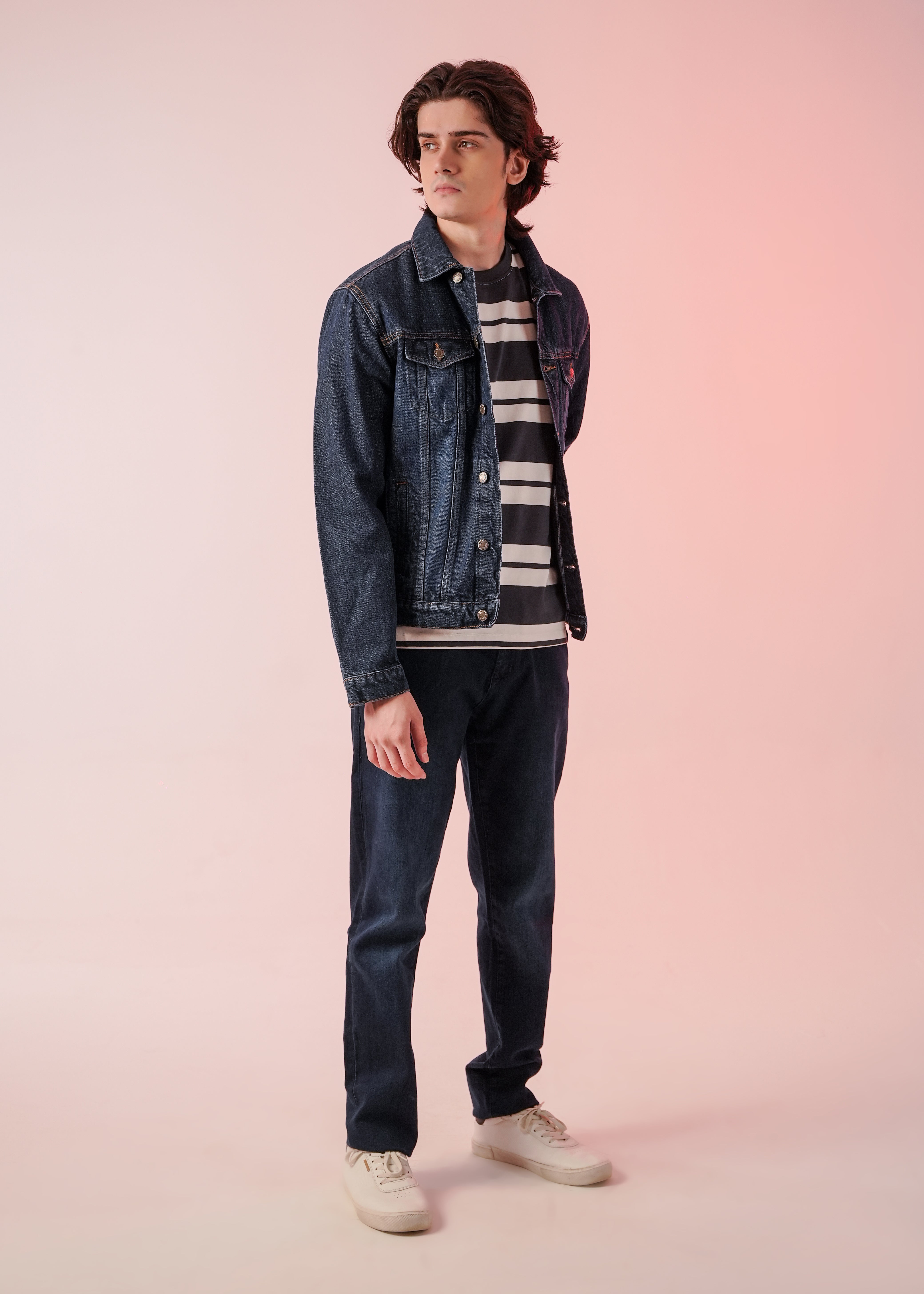 Denim Jacket For Men - Dark Blue 