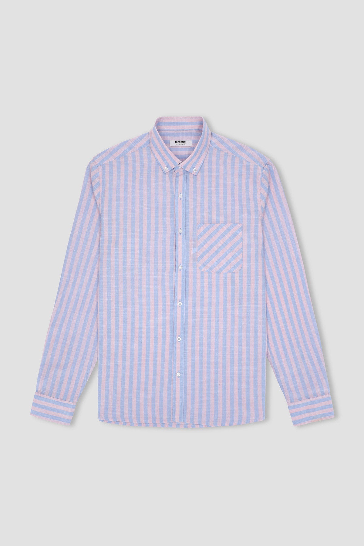 Men Striped Button Down Shirt 