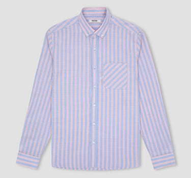 Men Striped Button Down Shirt 